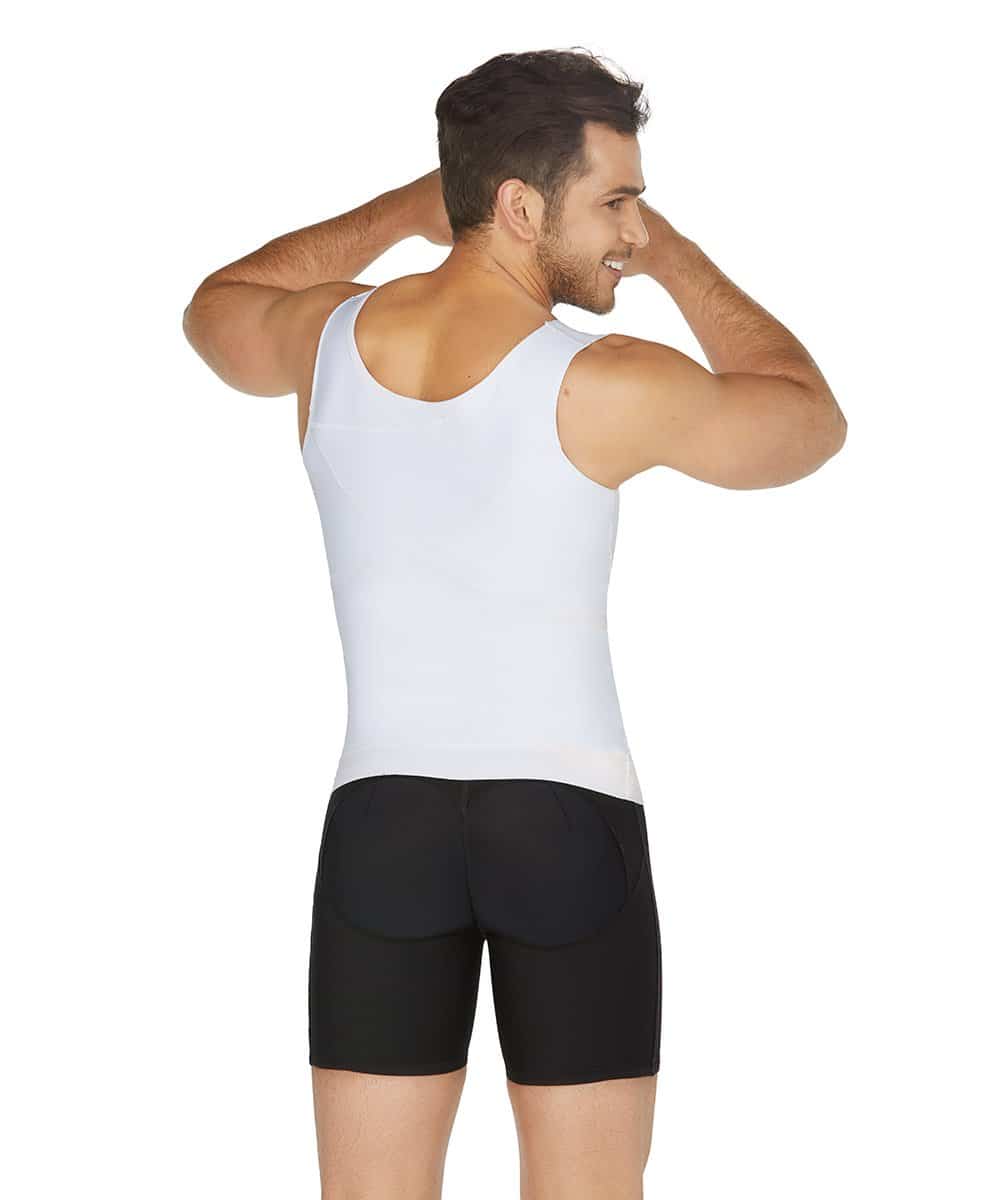 Unnoticeable Compression Vest For Men, White ( Ref. H010 ) Shapewear FTC